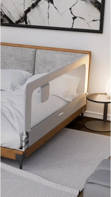 Bezpečnostná zábrana na posteľ Cover 30 biela / sivá 200 cm