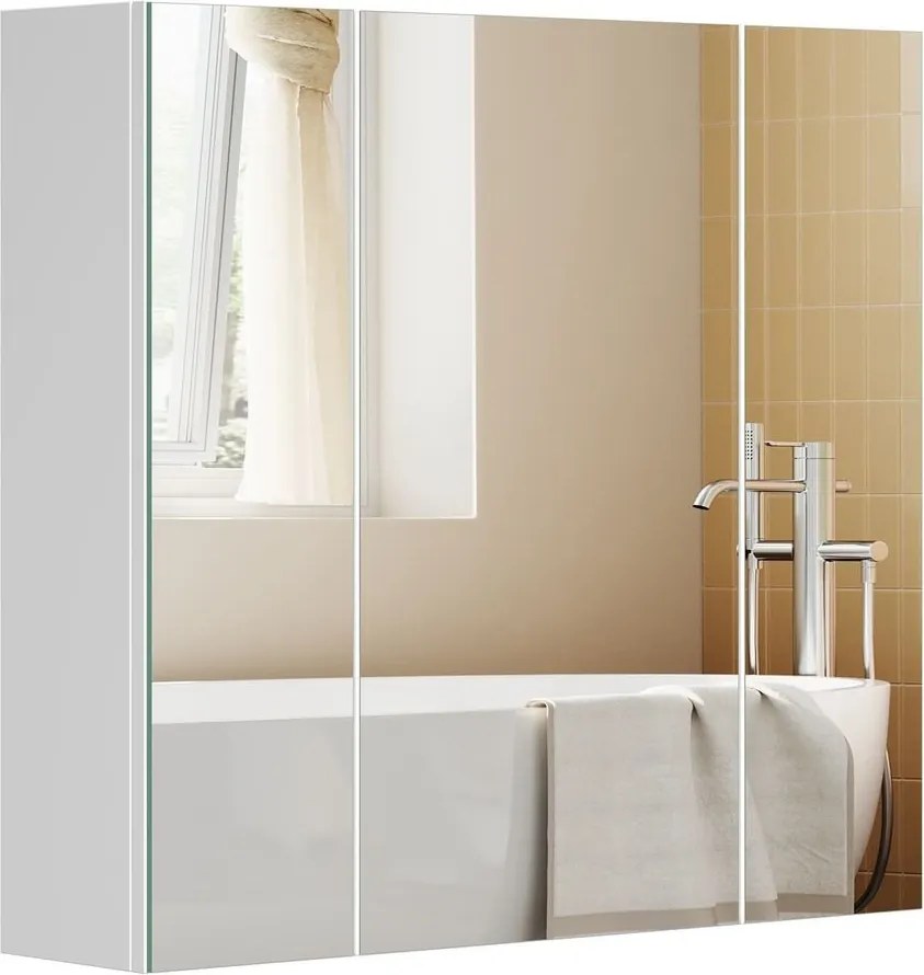 Zrkadlová skrinka VASAGLE biela BBK22WT