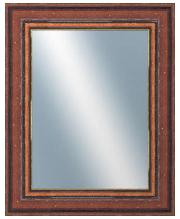 DANTIK - Zrkadlo v rámu, rozmer s rámom 40x50 cm z lišty ANGLIE hnedá Au Linka (612)