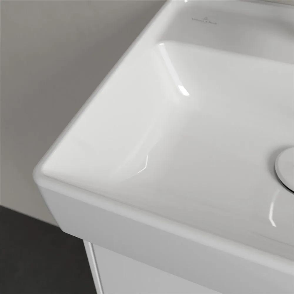 VILLEROY &amp; BOCH Collaro závesné umývadielko s otvorom, s prepadom, 450 x 370 mm, biela alpská, s povrchom CeramicPlus, 433445R1