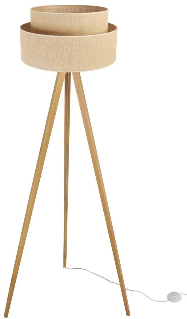 Stojacia lampa Juta, 1x jutové tienidlo, (výber zo 6 farieb konštrukcie)