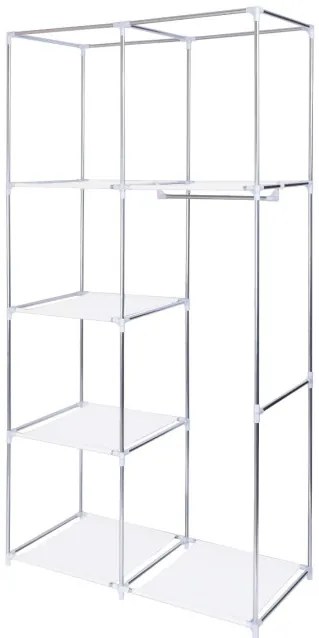 Šatníková skriňa MIRA sivá / biela