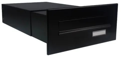 DOLS B-042 RAL - poštová schránka na zamurovanie, s menovkou / Barva schránky:Černá RAL 9005
