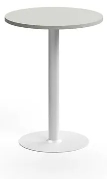 Barový stôl VERTICUS, Ø700x900 mm, svetlošedá/biela