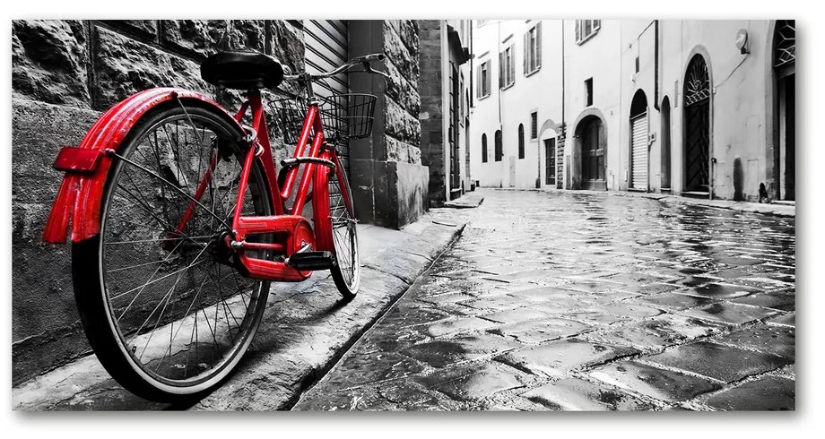 Foto obraz akrylový Červené koleso pl-oa-140x70-f-95275197