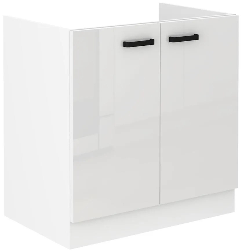 Kuchynská skrinka MIA biely lesk/biely 80zl 2f bb