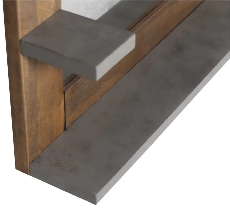 furniture-nabytek.cz - Masivní sada koupelnového nábytku Dingle z recyklované borovice a MDF, lakovaná, přírodní / šedá