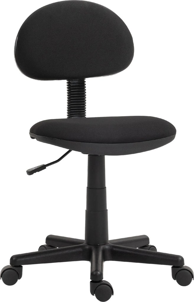 HOMCOM Ergonomická kancelárska stolička, výškovo nastaviteľná otočná stolička, elastická tkanina, čierna | Aosom