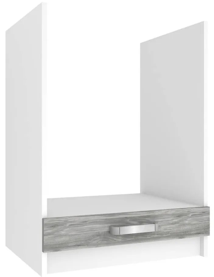 Kuchynská skrinka Belini spodná pre vstavanú rúru 60 cm šedý antracit Glamour Wood bez pracovnej dosky  TOR SDP60/0/WT/GW/0/U