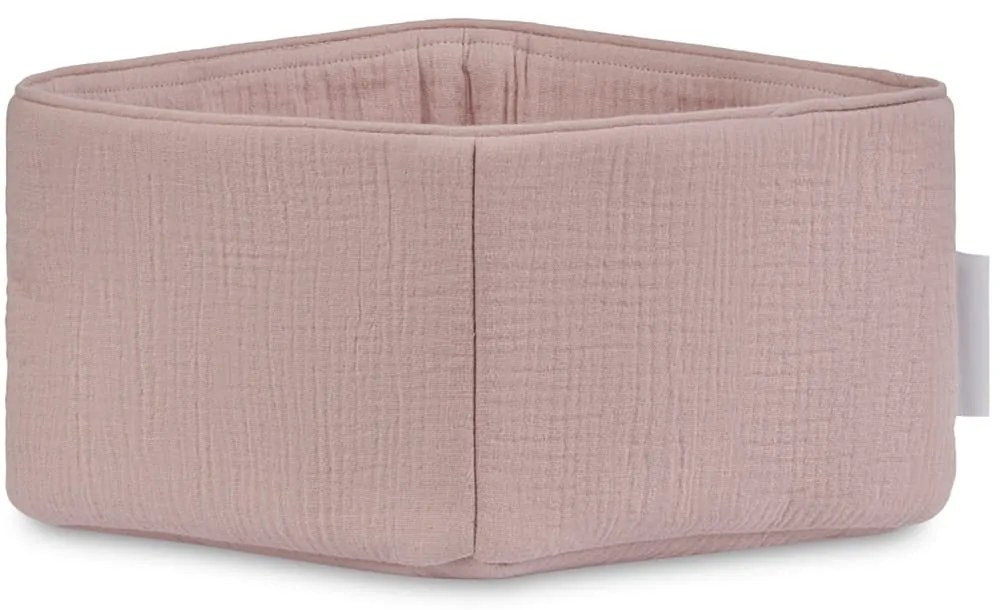 Mušelínový úložný košík ružová