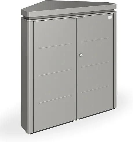 Úložný rohový box CornerBoard (sivý kremeň metalíza) 117x76x127 cm