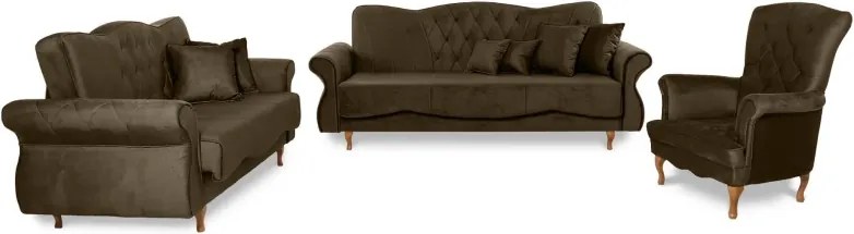 Kreslo Panama 1, hnedá (Monolith 09)