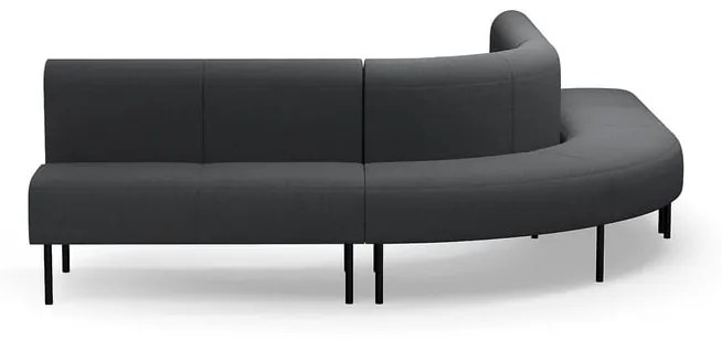 Pohovka VARIETY, 90° vonkajší oblúk, látka Blues CSII, antracit