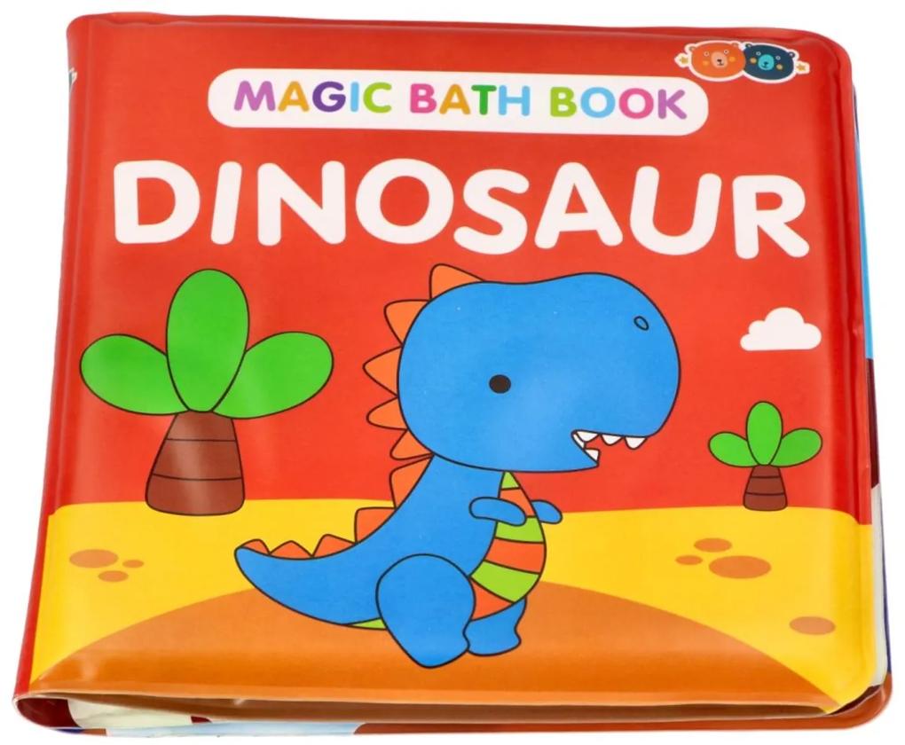 Kúzelná knižka do vane Barney&amp;Buddy - Dinosaurus - červená