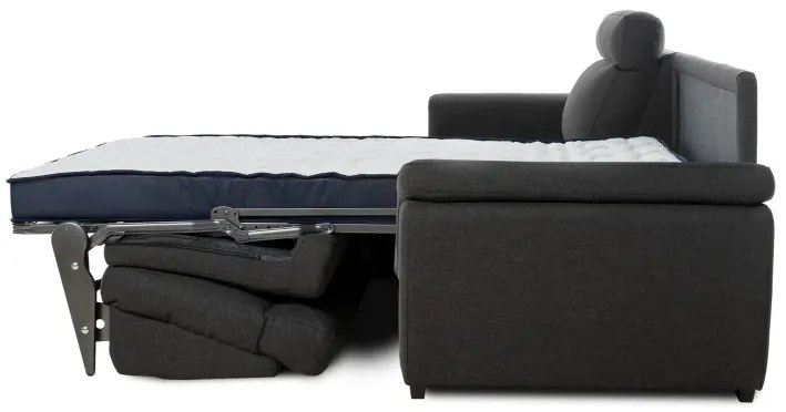 Rohová sedacia súprava na každodenné spanie AZZURRA br. FIORELLO s rozkladom, Ľavá, 140, tm. šedá (jazz 22 graphite)