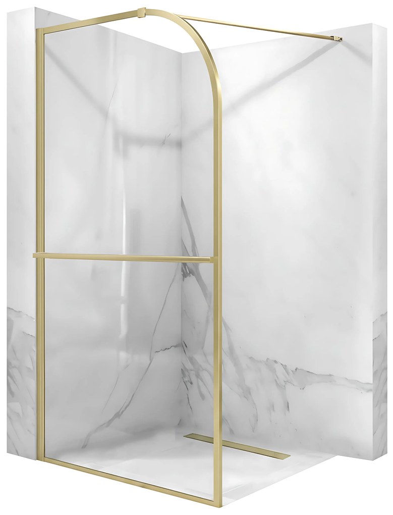 Rea Sky, Walk-in sprchová zástena 120x200 cm, zlatá matná, KPL-K4331