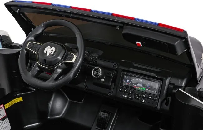 Elektrické autíčko RAM 3500 policajné čierne