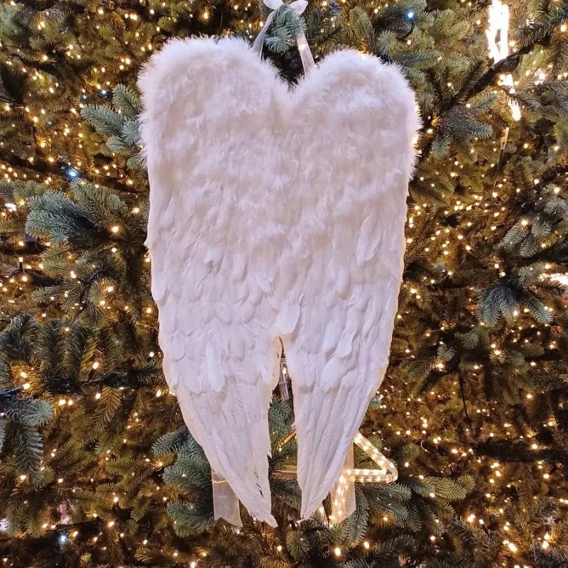 DECOLED Andělská křídla na záda, 43 x 80 cm, bílá