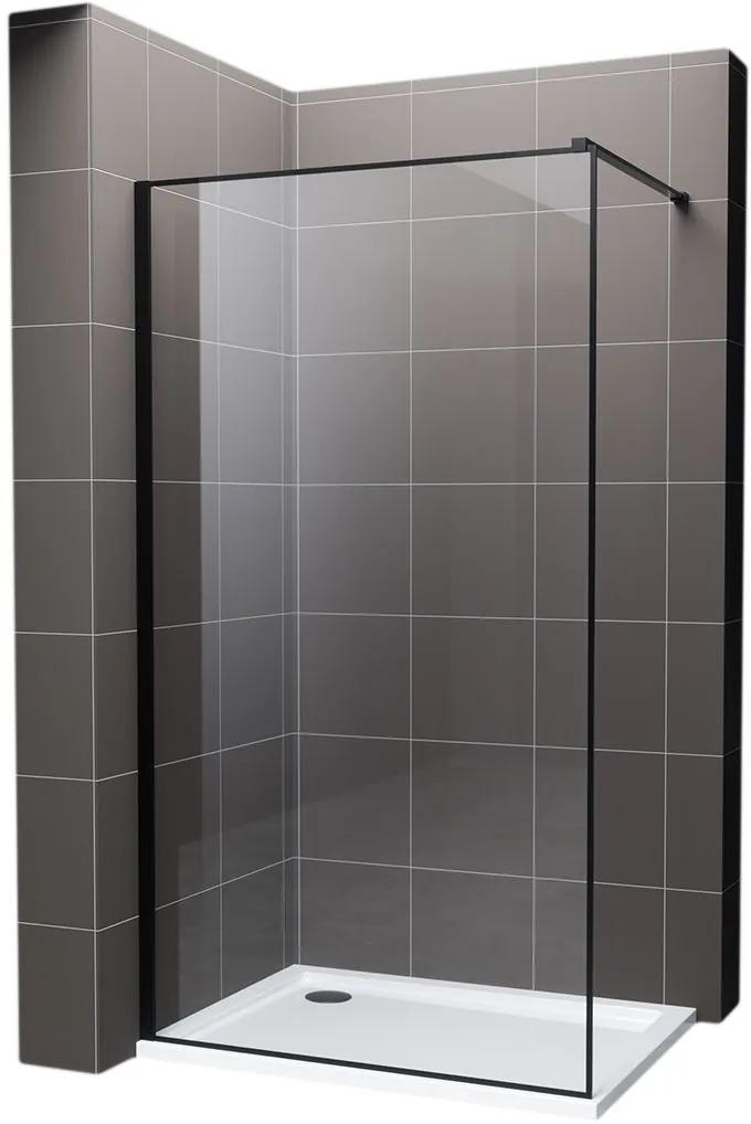 Hagser Hawisa stena sprchového kúta walk -in 90 cm čierna matný/sklo priehľadné HGR50000022
