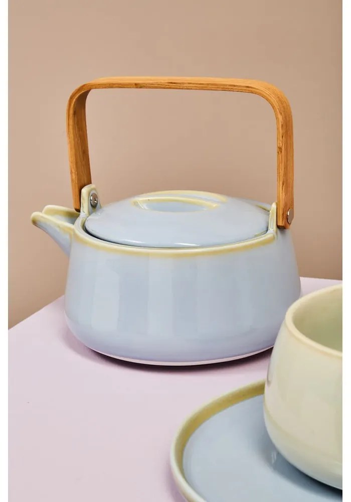 Modrá porcelánová kanvica na čaj 1 l Juna – Premier Housewares