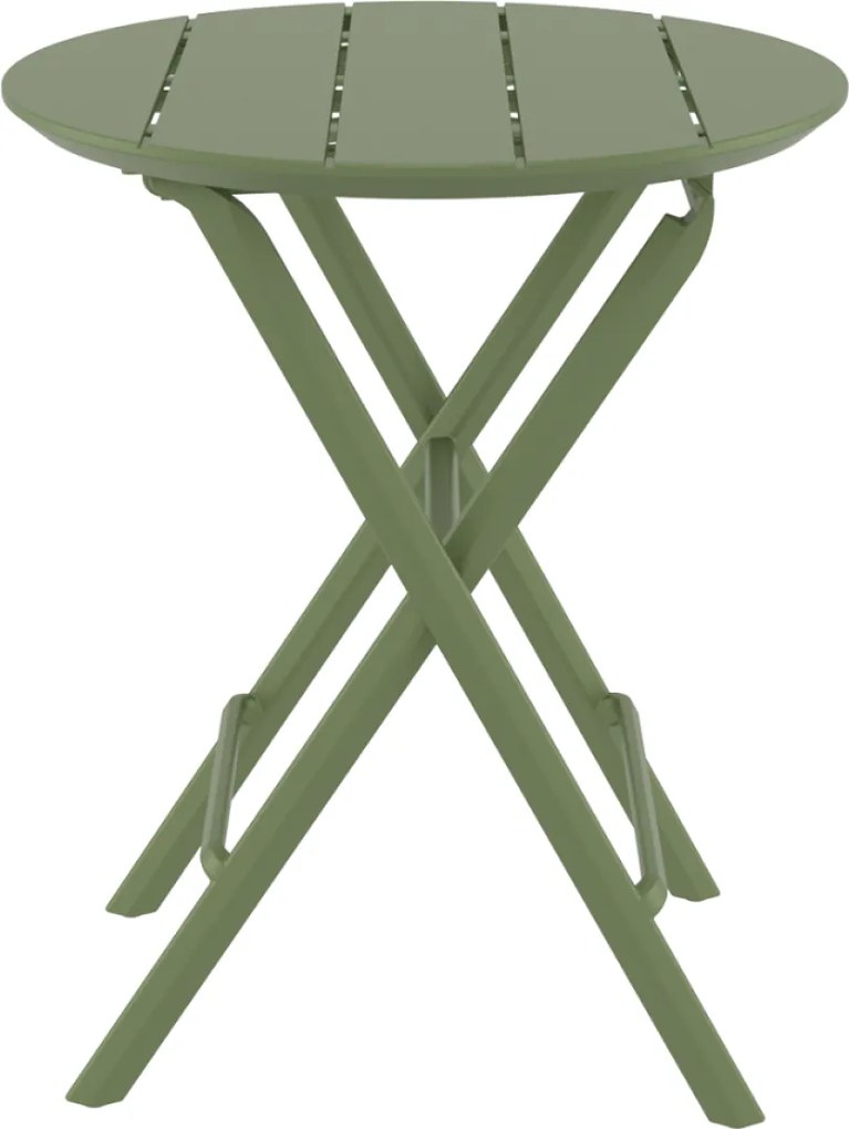 HELEN FOLDING Ø60 sklopný záhradný stôl olive green