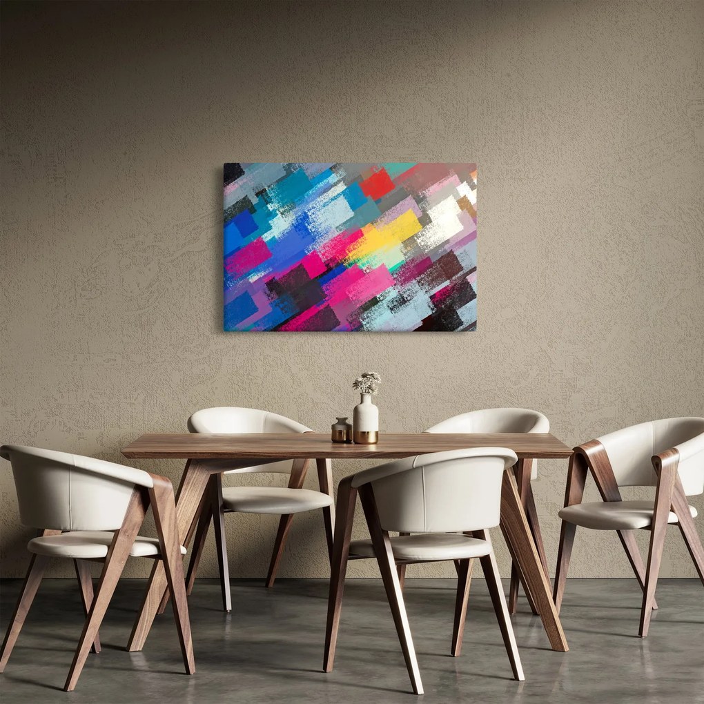 Obraz - Farebné ťahy štetcom (90x60 cm)