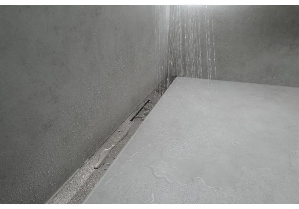 HANSGROHE RainDrain Flex vrchná sada sprchového žľabu 70 cm, skracovateľná, pre inštaláciu ku stene, oceľ nerezová kartáčovaná, 56050800