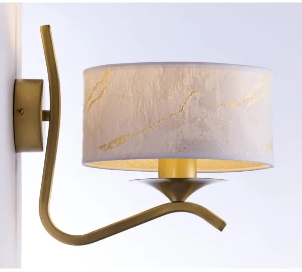 Jupiter 2111 - Nástenné svietidlo KASZMIR 1xE27/15W/230V biela/zlatá/mramorový dekor