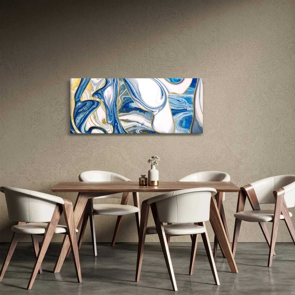 Obraz - Vlny z mramoru (120x50 cm)