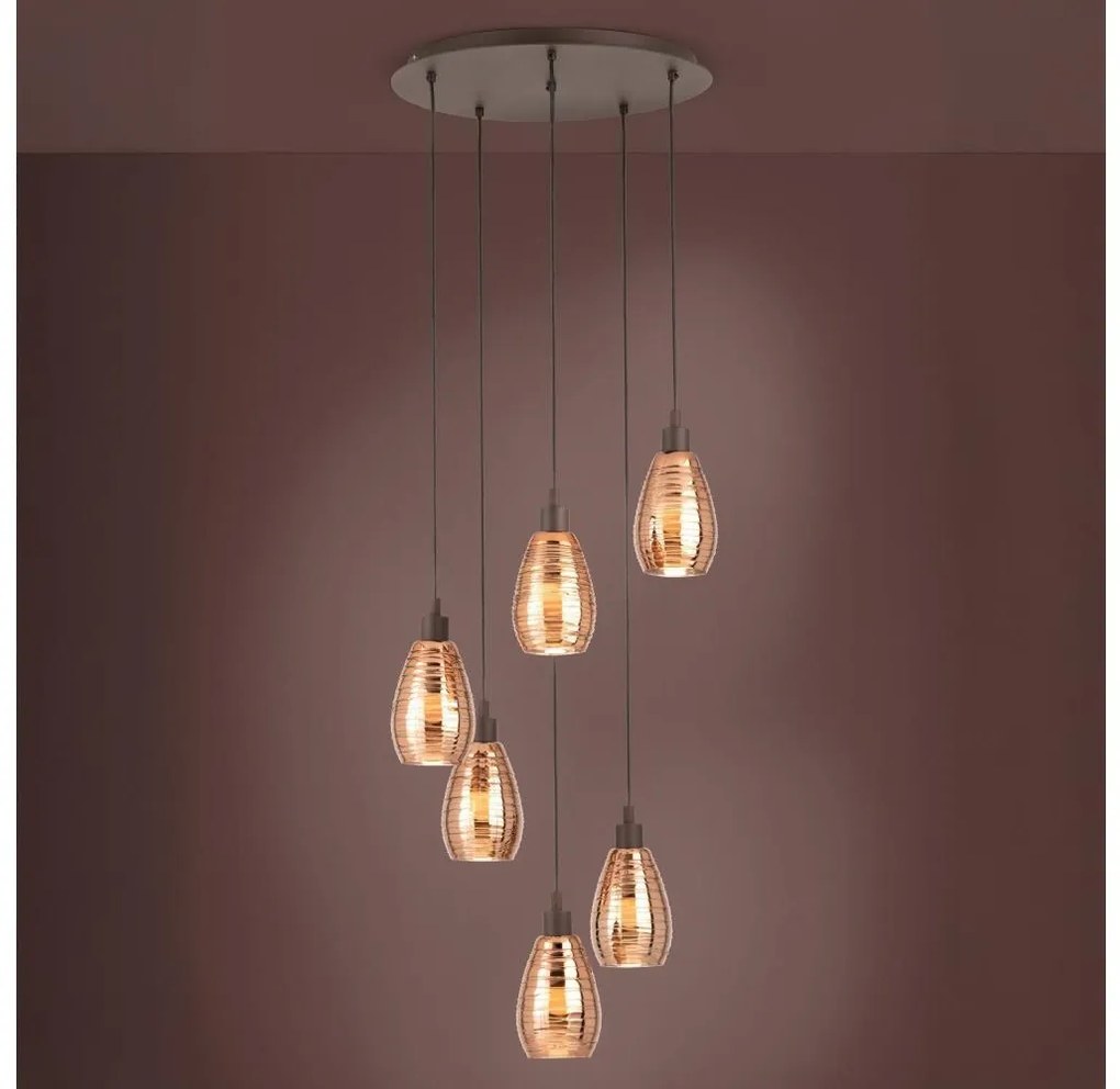 Eglo 39508 - Luster na lanku SIRACUSA 6xE27/60W/230V