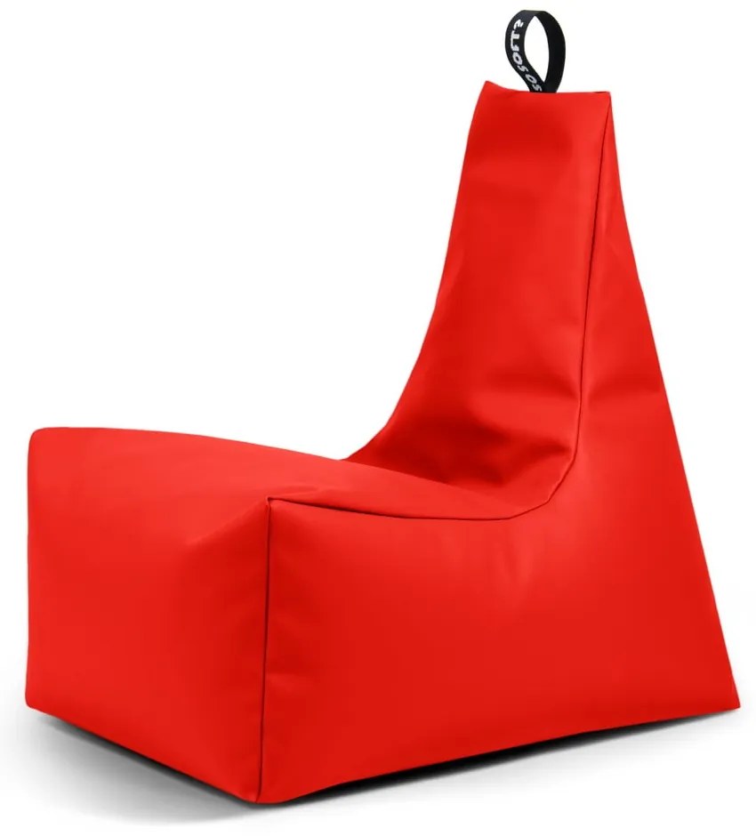 Červený sedací vak z imitácie kože Icy XL – So Soft?