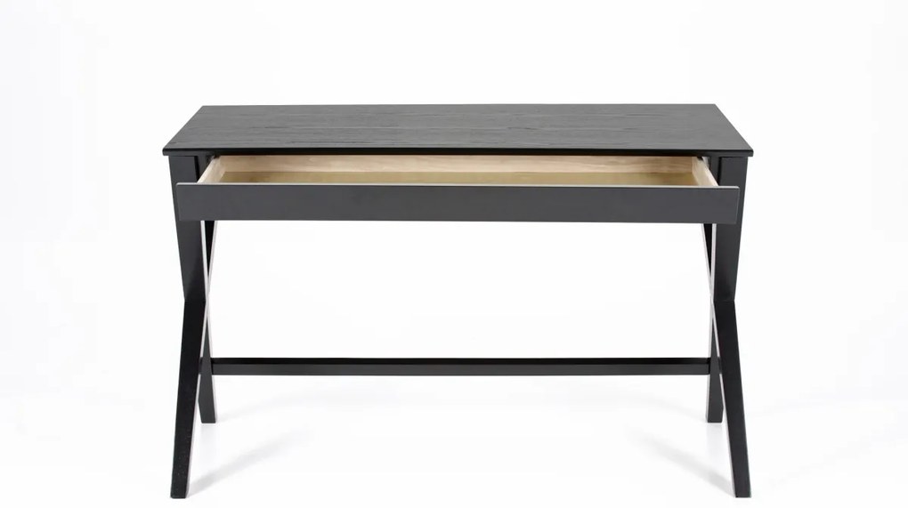 Dizajnový písací stôl Naroa 120 cm, čierny