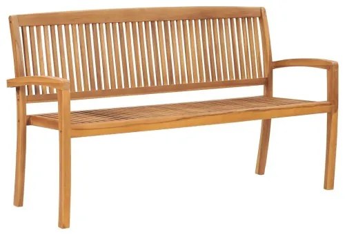 vidaXL 2-miestna stohovateľná záhradná lavička 159 cm, tíkový masív-