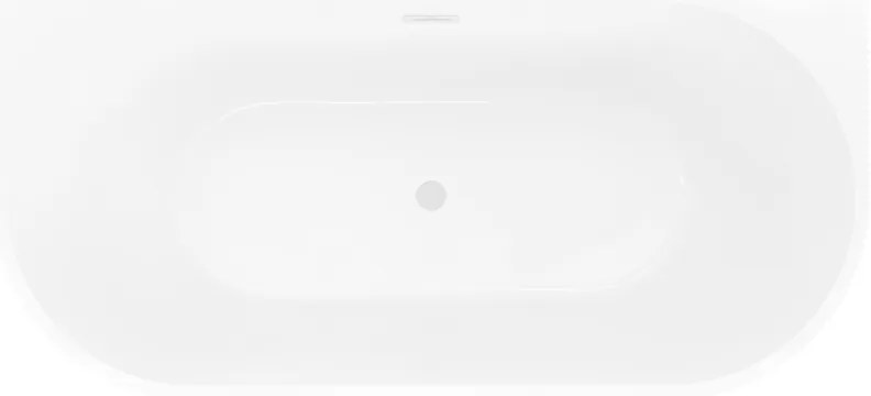 Mexen Oris, voľne stojaca ryhovaná vaňa 170 x 80 cm, biela-šedá, biely prepad, 52871708062-20