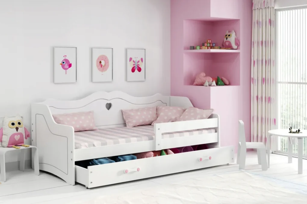 Interbeds Detská posteľ Júlia 160x80 biela + matrac + šuplík