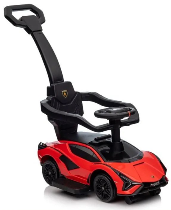 Lean Toys Detské odrážadlo Lamborghini QLS-996T s rúčkou - červené