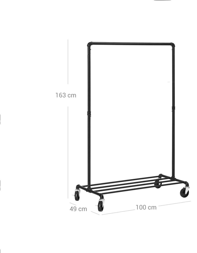 Stojan na oblečenie Ester čierny