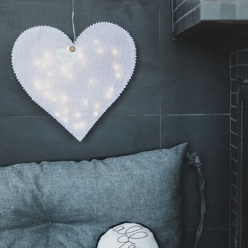 Räder Biele závesné srdce HEARTLIGHT s LED svetelnou reťazou
