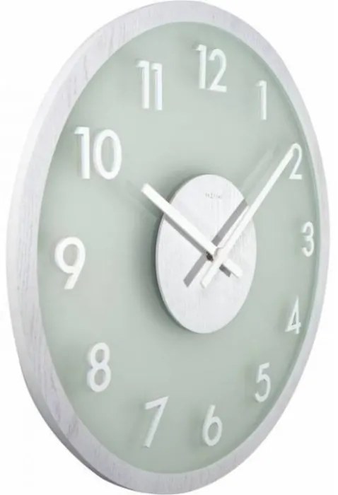 Designové nástěnné hodiny 3205wi Nextime Frosted Wood 50cm