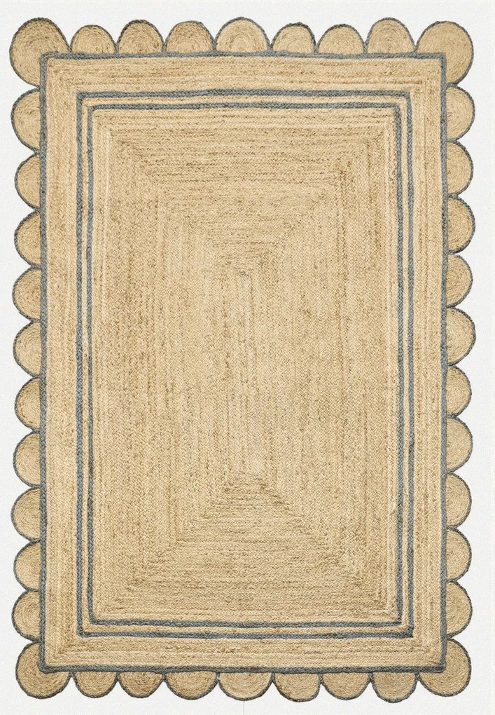 Diamond Carpets India, Ručne viazaný kusový koberec JREJ 36 Natural, 120x170, béžová, chodba / predsieň