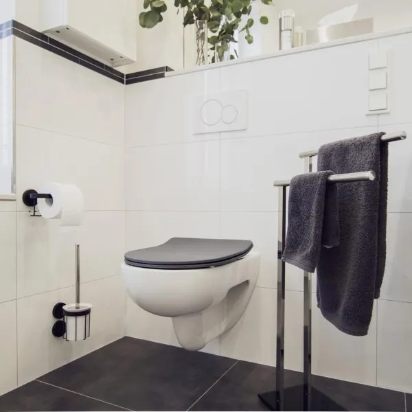 WENKO 23828100-WC sedadlo SEDILO 45,2x36,2 cm sivá/strieborná