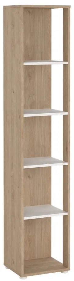 Knižnica v dekore duba v bielo-prírodnej farbe 41x205 cm Sign – Tvilum