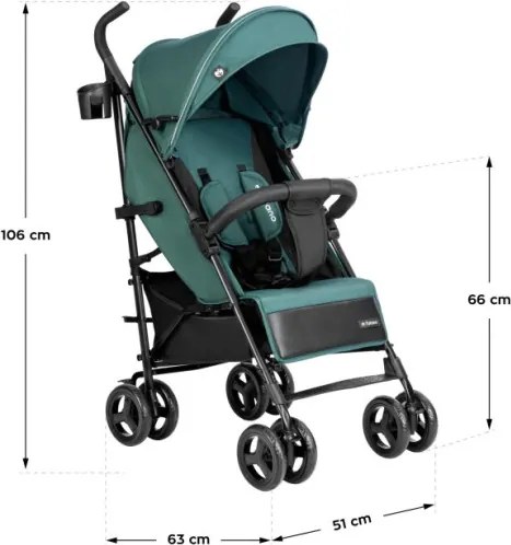 Športový kočík Davos 35 zelený / čierny