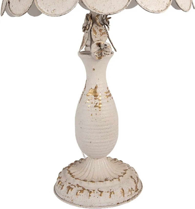 Béžová antik kovová lampa Camille - Ø 41*69 cm E27/ma* 1*60W