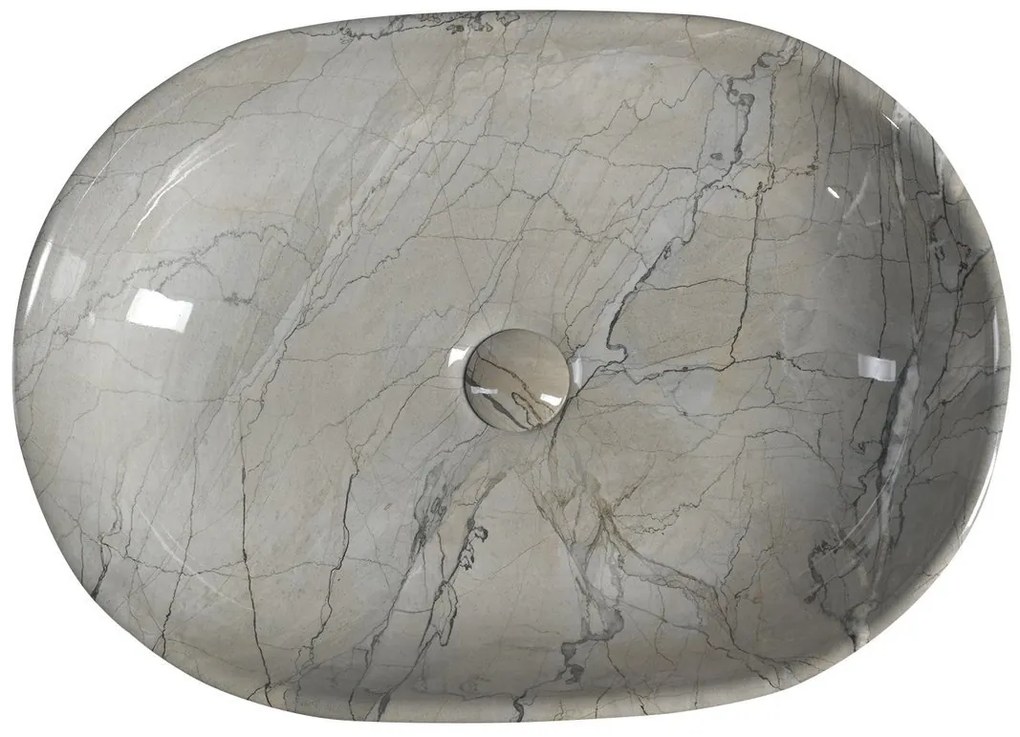 Sapho Sapho, DALMA keramické umývadlo 59x14x42 cm, grigio, MM413