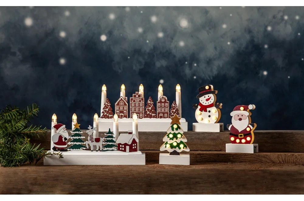 Biela svetelná dekorácia s vianočným motívom Freddy – Star Trading