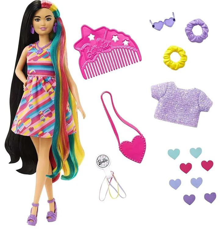 Bábika Barbie Totally Hair s doplnkami BARBIE HCM90