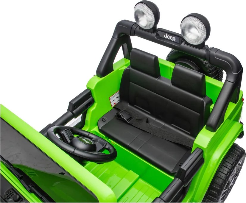 LEAN CARS Elektrické autíčko Jeep Rubicon 4x4 DK-JWR556 4x200W 24V zelené