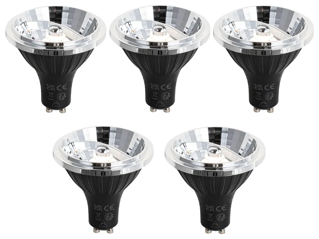 Sada 5 stmievateľných LED žiaroviek GU10 70 mm 6,5 W 600 lm 2700 K