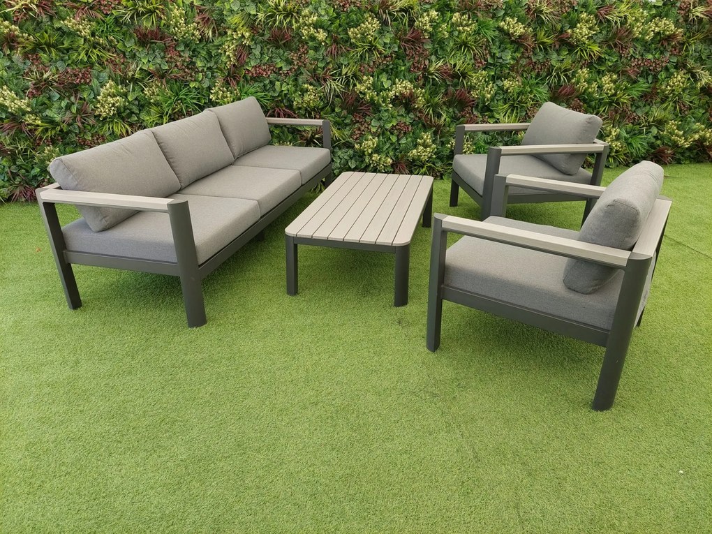 Hliníková sedacia súprava TACOMA tmavosivá